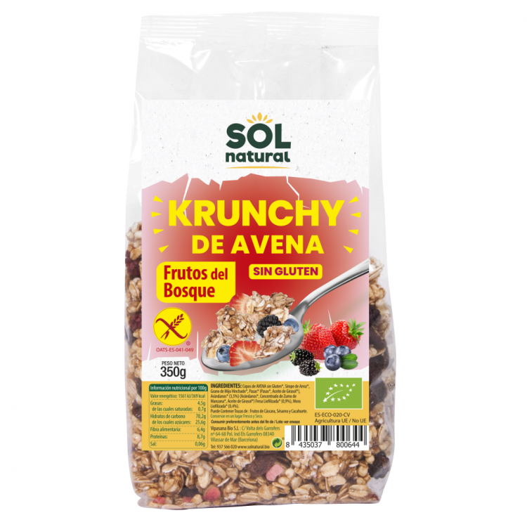 Krunchy Avena S/G de Frutos del Bosque